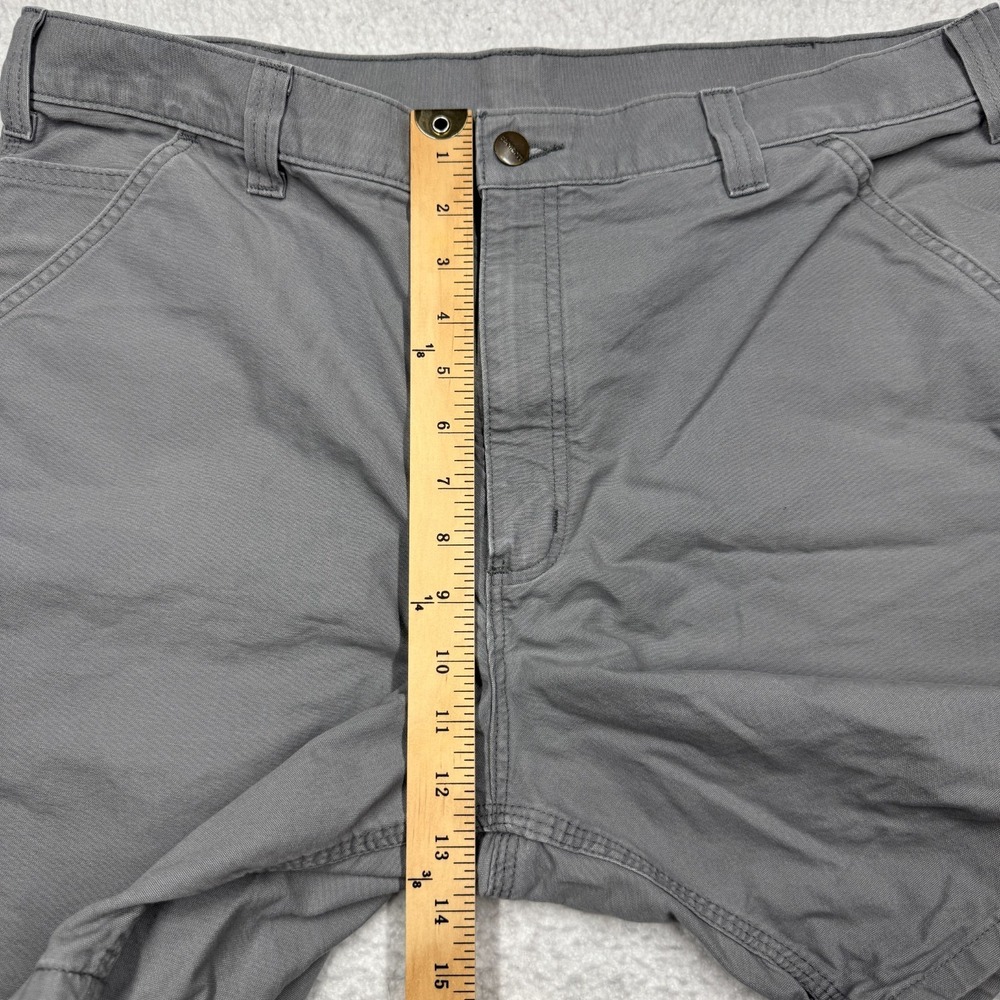 Vintage Carhartt Shorts Gray Canvas Carpenter B144 APH Workwear Men's Size 38 - Picture 6 of 10